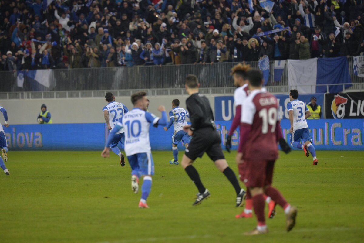 VIDEO+FOTO CFR a cedat în infern! Liderul a pierdut cu CS U Craiova pe "Oblemenco", scor 1-2! FCSB poate profita