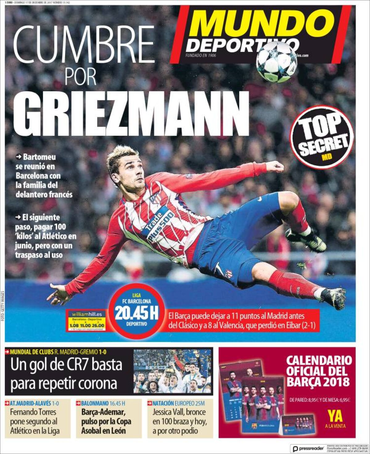 Ce scriu azi ziarele de sport din lume (17 decembrie 2017)