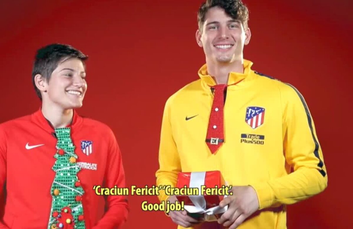 FOTO + VIDEO Jucătoarea română de la Atletico Madrid s-a distrat de sărbători alături  de starurile Torres și Oblak: "Parcă eram prieteni vechi"