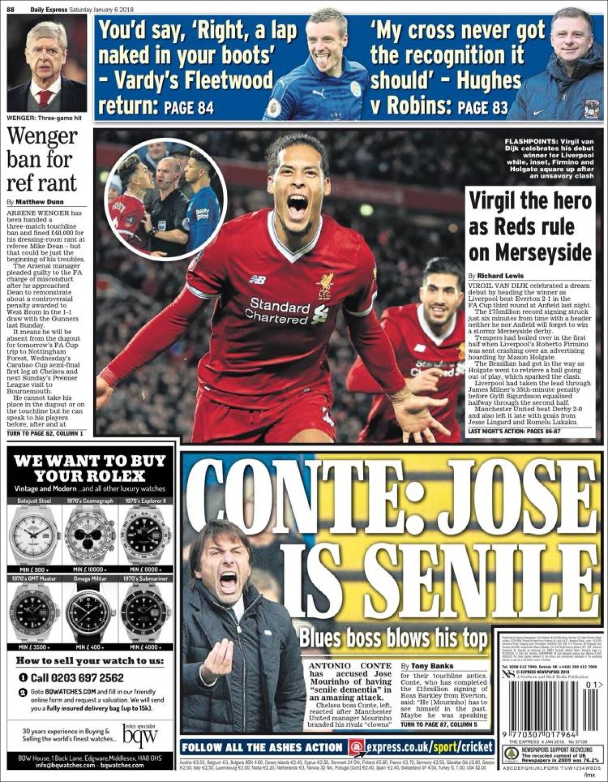 Ce scriu azi ziarele de sport din lume (6 ianuarie 2018)