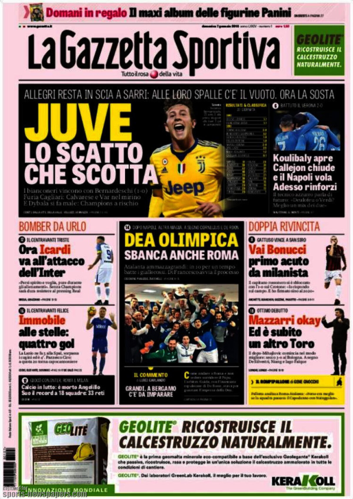 Ce scriu azi ziarele de sport din lume (7 ianuarie 2018)