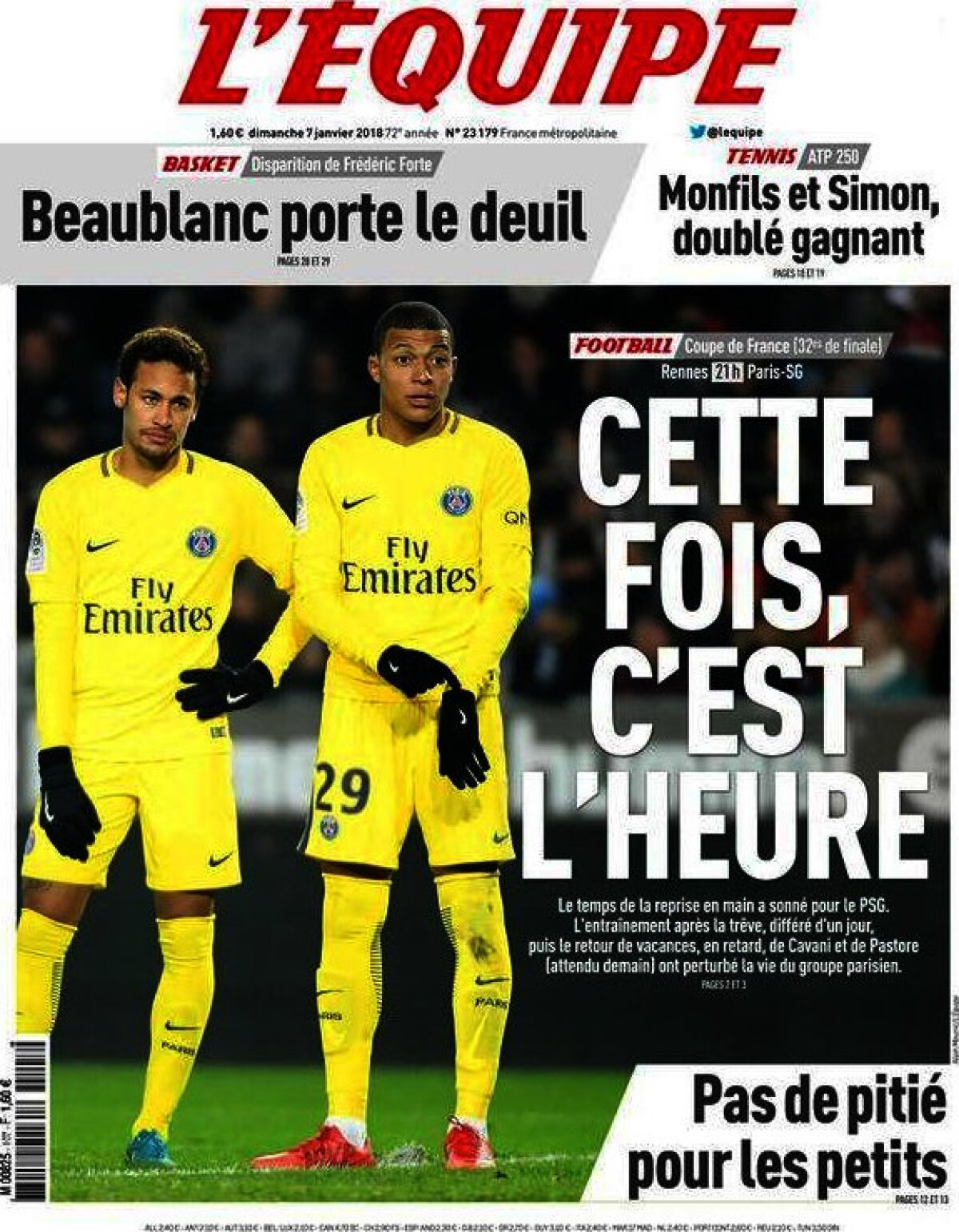 Ce scriu azi ziarele de sport din lume (7 ianuarie 2018)