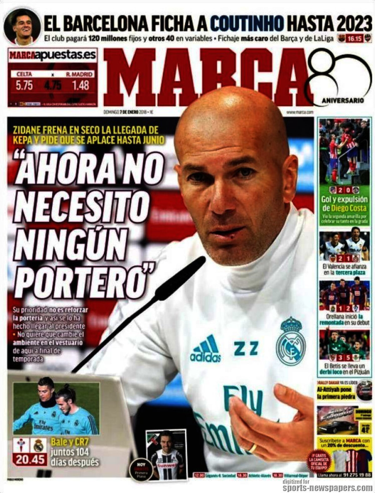 Ce scriu azi ziarele de sport din lume (7 ianuarie 2018)