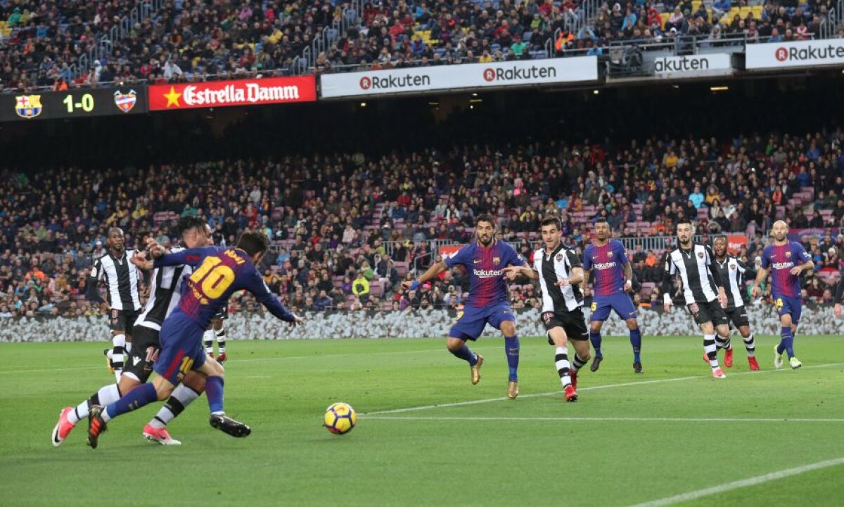 VIDEO + FOTO MONSTRU! Messi a înscris golul 365 la meciul 400 în La Liga după o fază excepțională, în Barcelona - Levante 3-0!