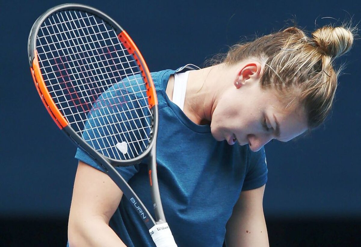 GALERIE FOTO Simona Halep, pregătiri intense pe Rod Laver Arena » Imagini de la antrenamentul de dimineață