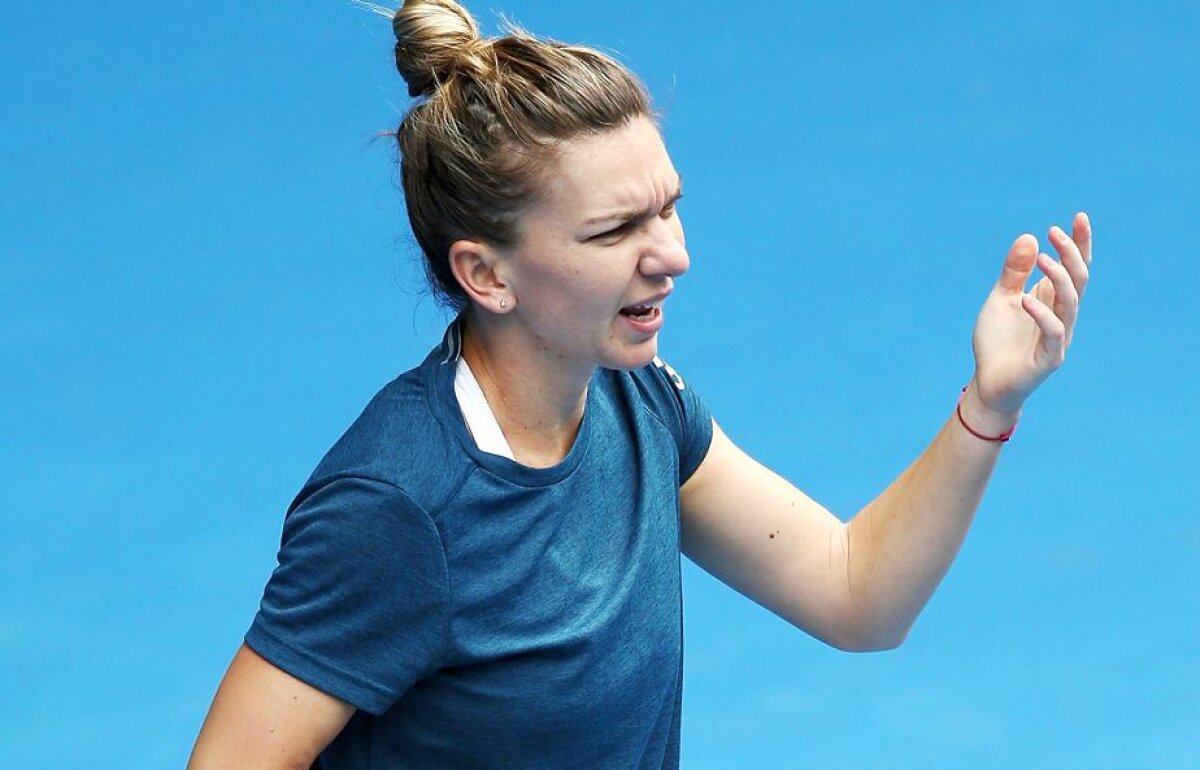 GALERIE FOTO Simona Halep, pregătiri intense pe Rod Laver Arena » Imagini de la antrenamentul de dimineață