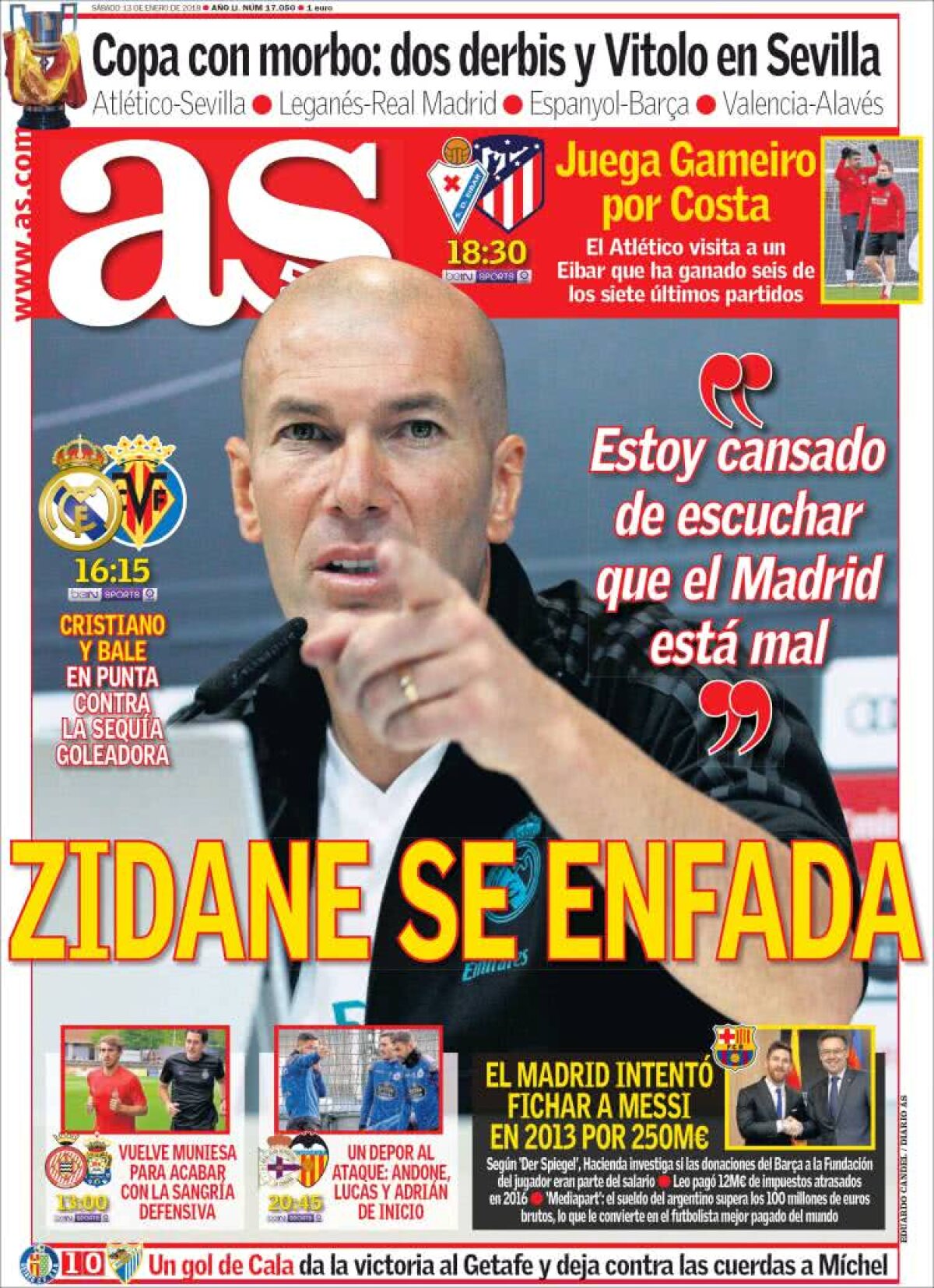 Ce scriu azi ziarele de sport din lume (13 ianuarie 2018)