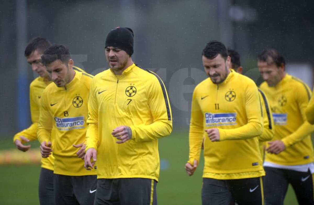 Corespondenţă GSP din Turcia » GALERIE FOTO Antrenament în ploaie! Jucătorii de la FCSB au tras tare sub comanda lui Dică