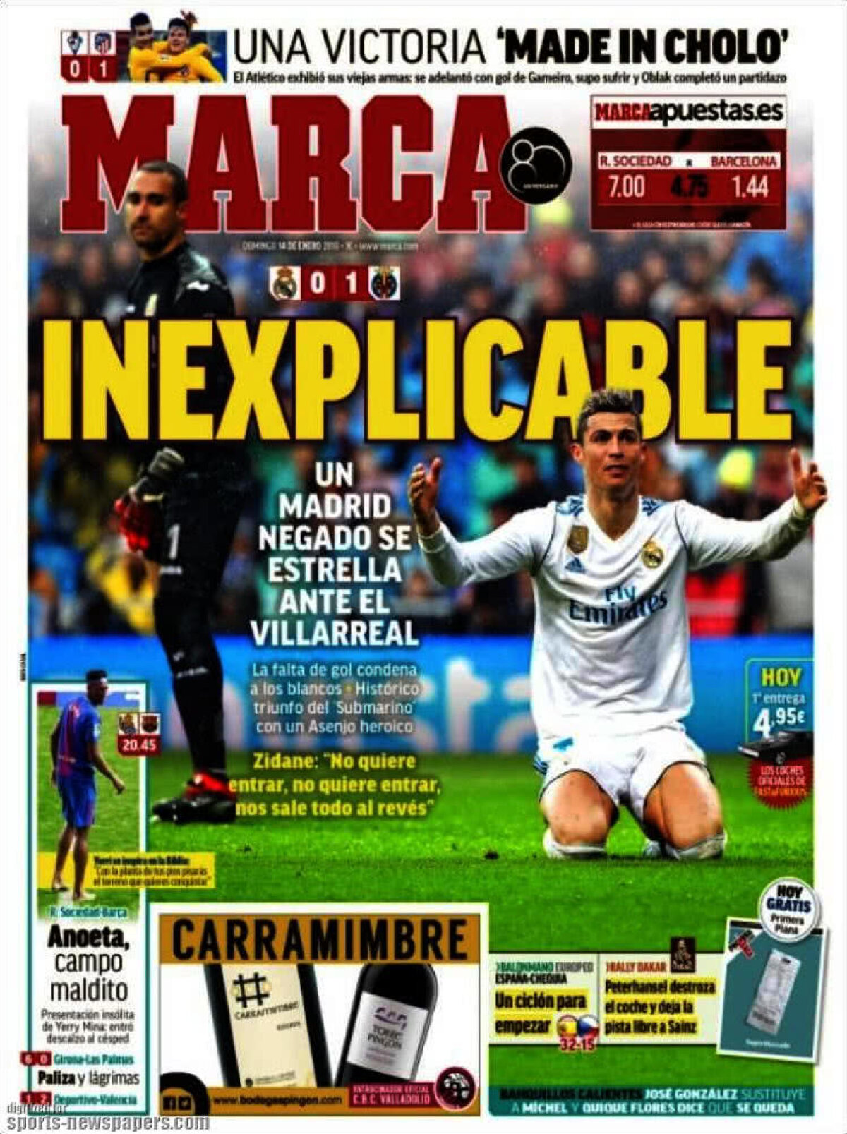 Ce scriu azi ziarele de sport din lume (14 ianuarie 2018)