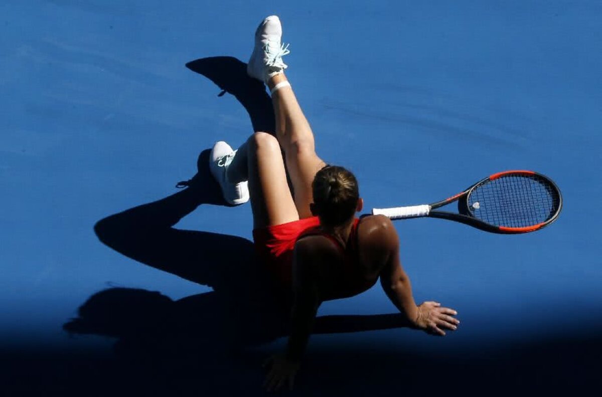 GALERIE FOTO + VIDEO Imaginile durerii » Momentul care putea să încheie prematur aventura Simonei Halep la Australian Open