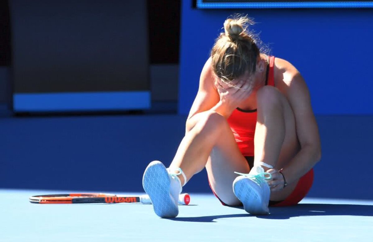 GALERIE FOTO + VIDEO Imaginile durerii » Momentul care putea să încheie prematur aventura Simonei Halep la Australian Open