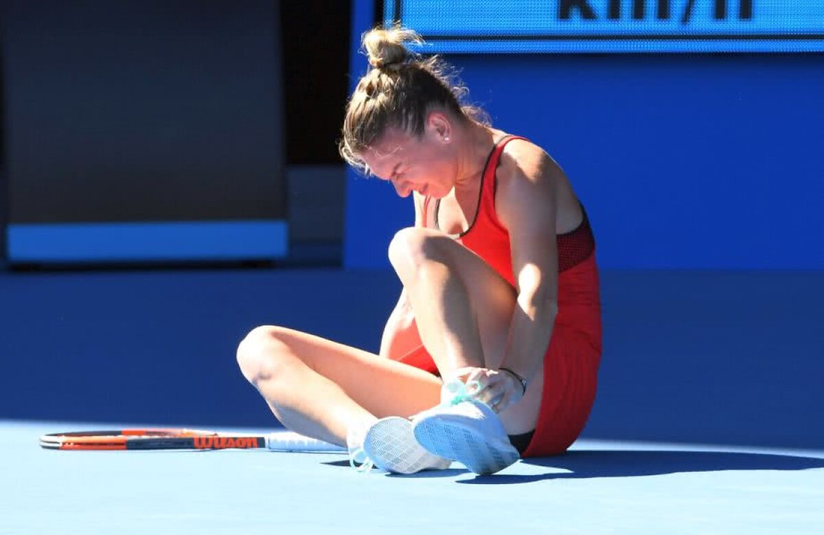 GALERIE FOTO + VIDEO Imaginile durerii » Momentul care putea să încheie prematur aventura Simonei Halep la Australian Open