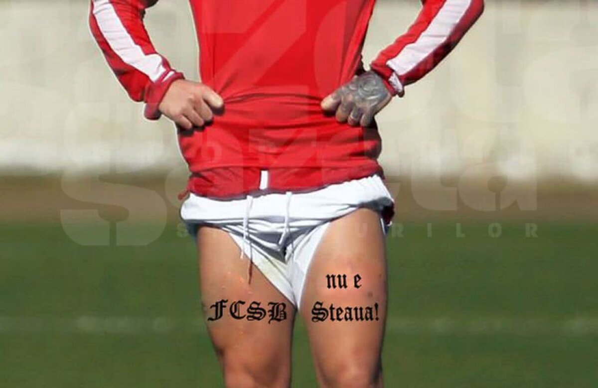 FOTO Steliano a recidivat! Alte 13 tatuaje pe care și le-a făcut pe picioare: ”FCSB nu e Steaua” :D