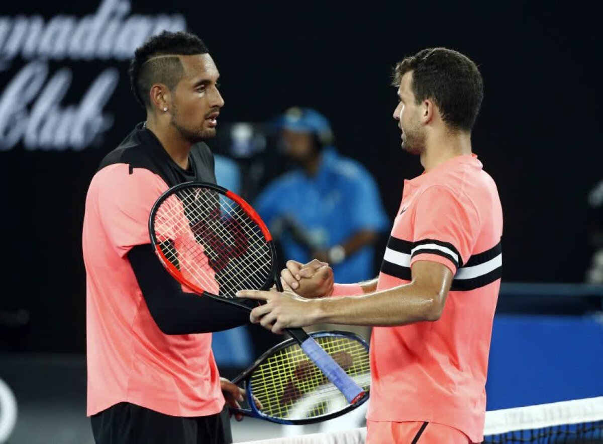 AUSTRALIAN OPEN. VIDEO+FOTO S-a aflat! Ce și-au spus la fileu Grigor Dimitrov și Nick Kyrgios după optimea fabuloasă de la Australian Open