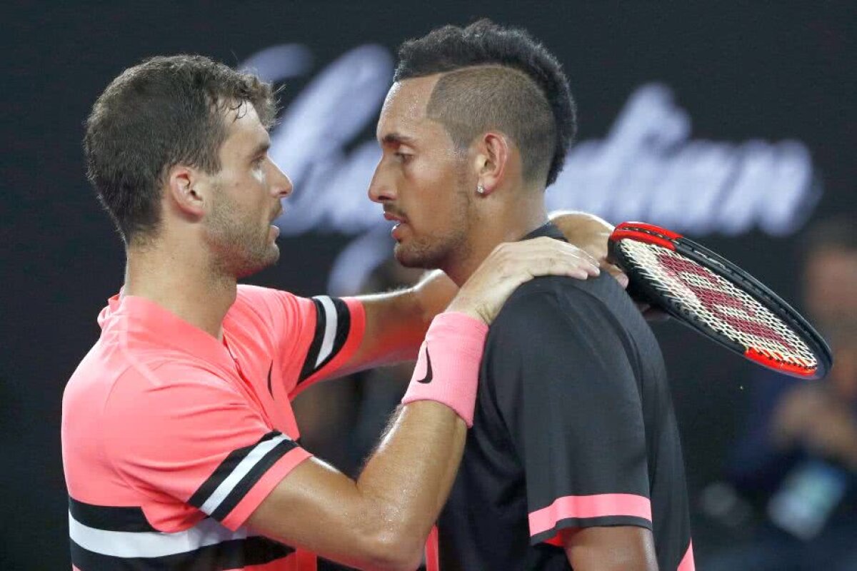 AUSTRALIAN OPEN. VIDEO+FOTO S-a aflat! Ce și-au spus la fileu Grigor Dimitrov și Nick Kyrgios după optimea fabuloasă de la Australian Open