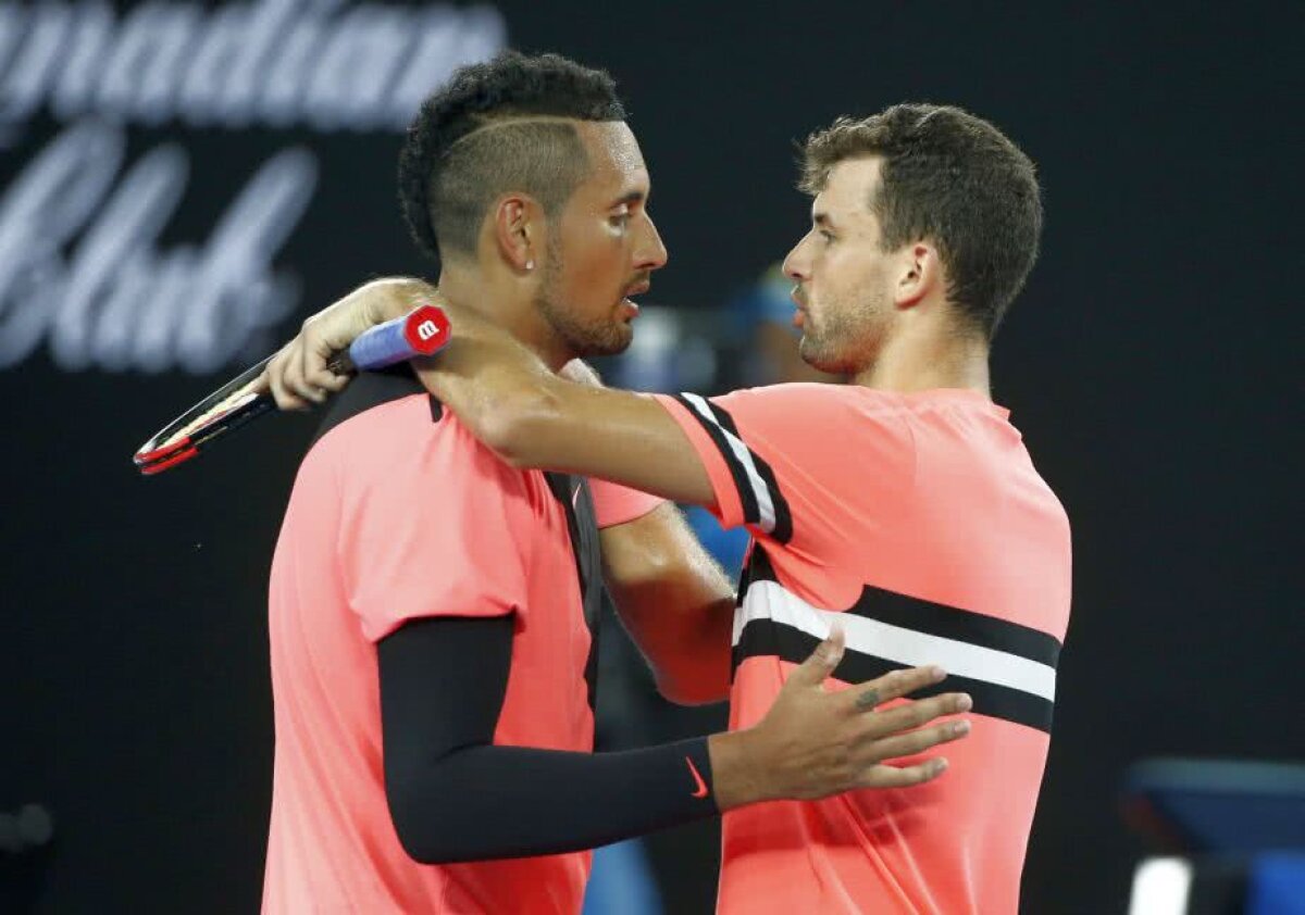 AUSTRALIAN OPEN. VIDEO+FOTO S-a aflat! Ce și-au spus la fileu Grigor Dimitrov și Nick Kyrgios după optimea fabuloasă de la Australian Open