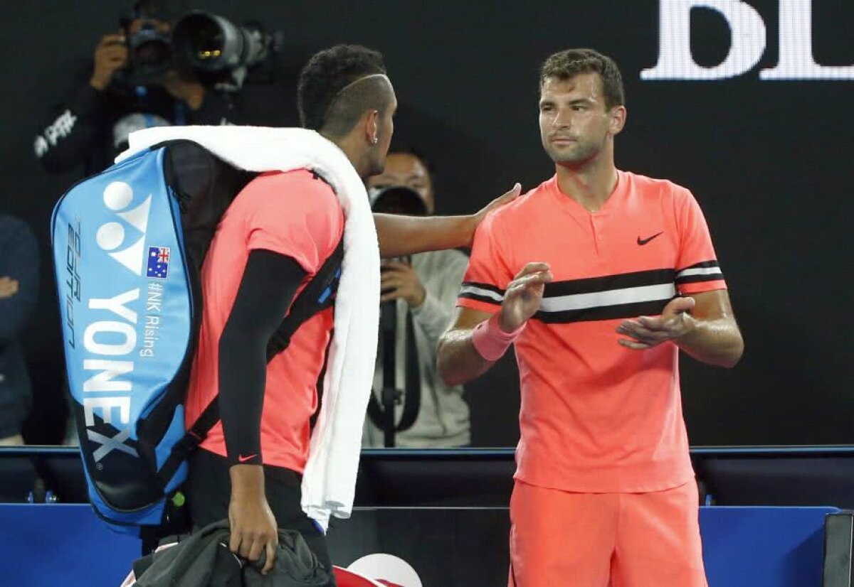 AUSTRALIAN OPEN. VIDEO+FOTO S-a aflat! Ce și-au spus la fileu Grigor Dimitrov și Nick Kyrgios după optimea fabuloasă de la Australian Open
