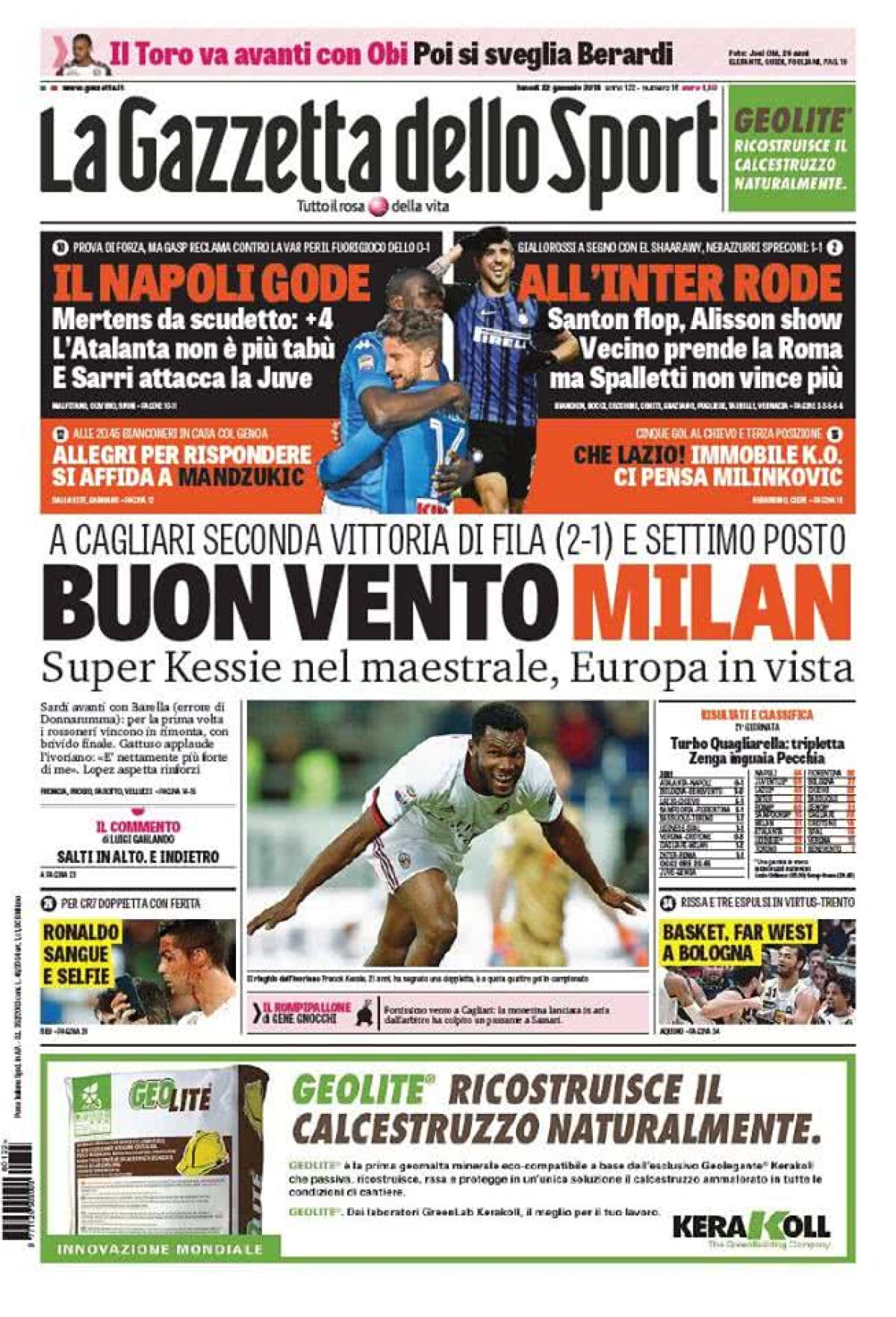 Ce scriu azi ziarele de sport din lume (22 ianuarie 2018)