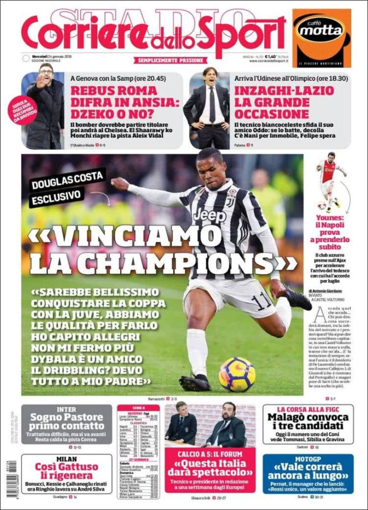 Ce scriu azi ziarele de sport din lume (24 ianuarie 2018)