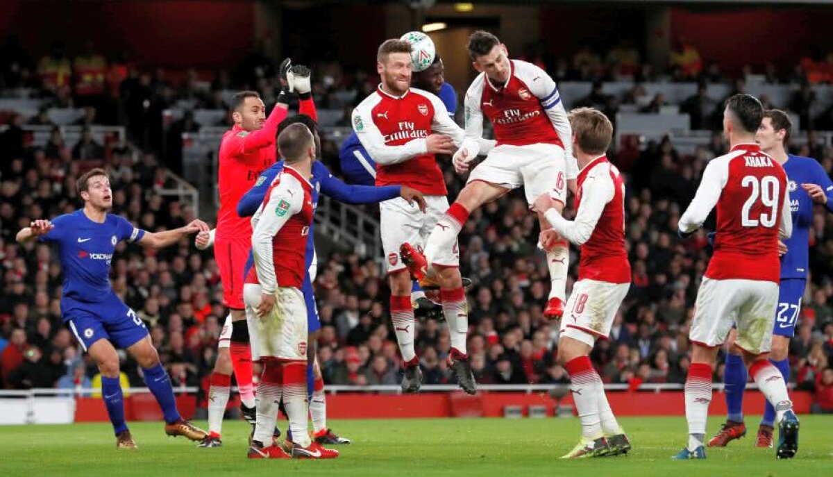 VIDEO+FOTO Arsenal a eliminat-o pe Chelsea din Cupa Ligii! Ciocnire spectaculoasă în finală