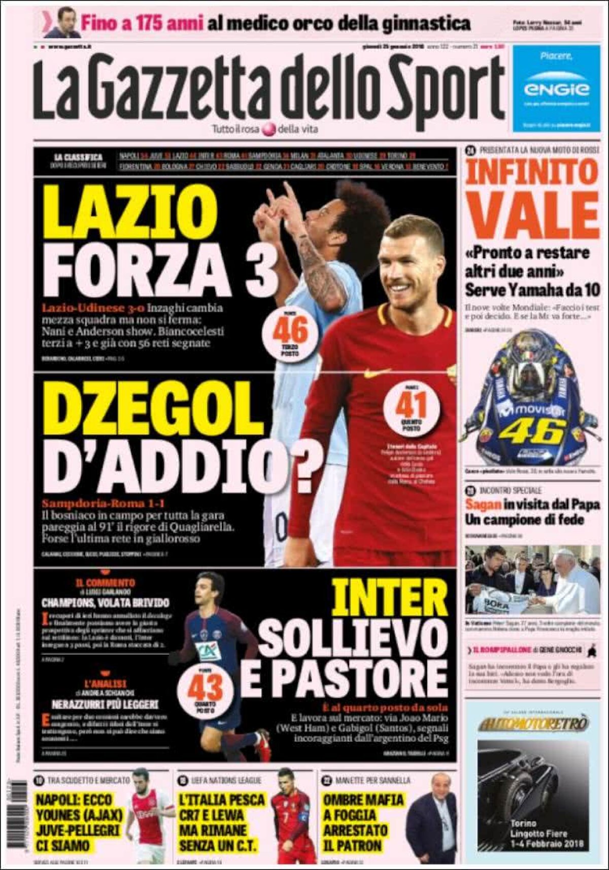 Ce scriu azi ziarele de sport din lume (25 ianuarie 2018)