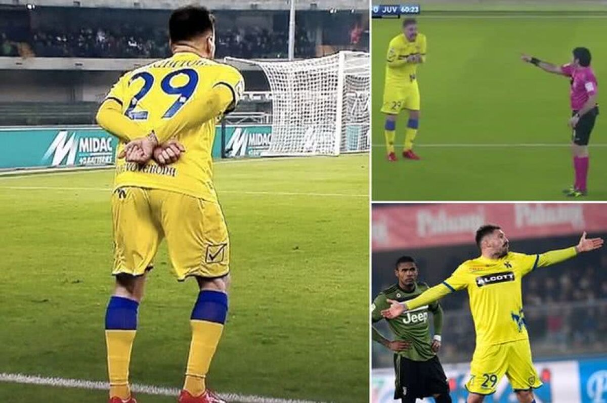 VIDEO + FOTO Scandal în Serie A » A făcut gestul ”cătușelor” spre arbitru, la fel ca Mourinho și Edi Iordănescu!