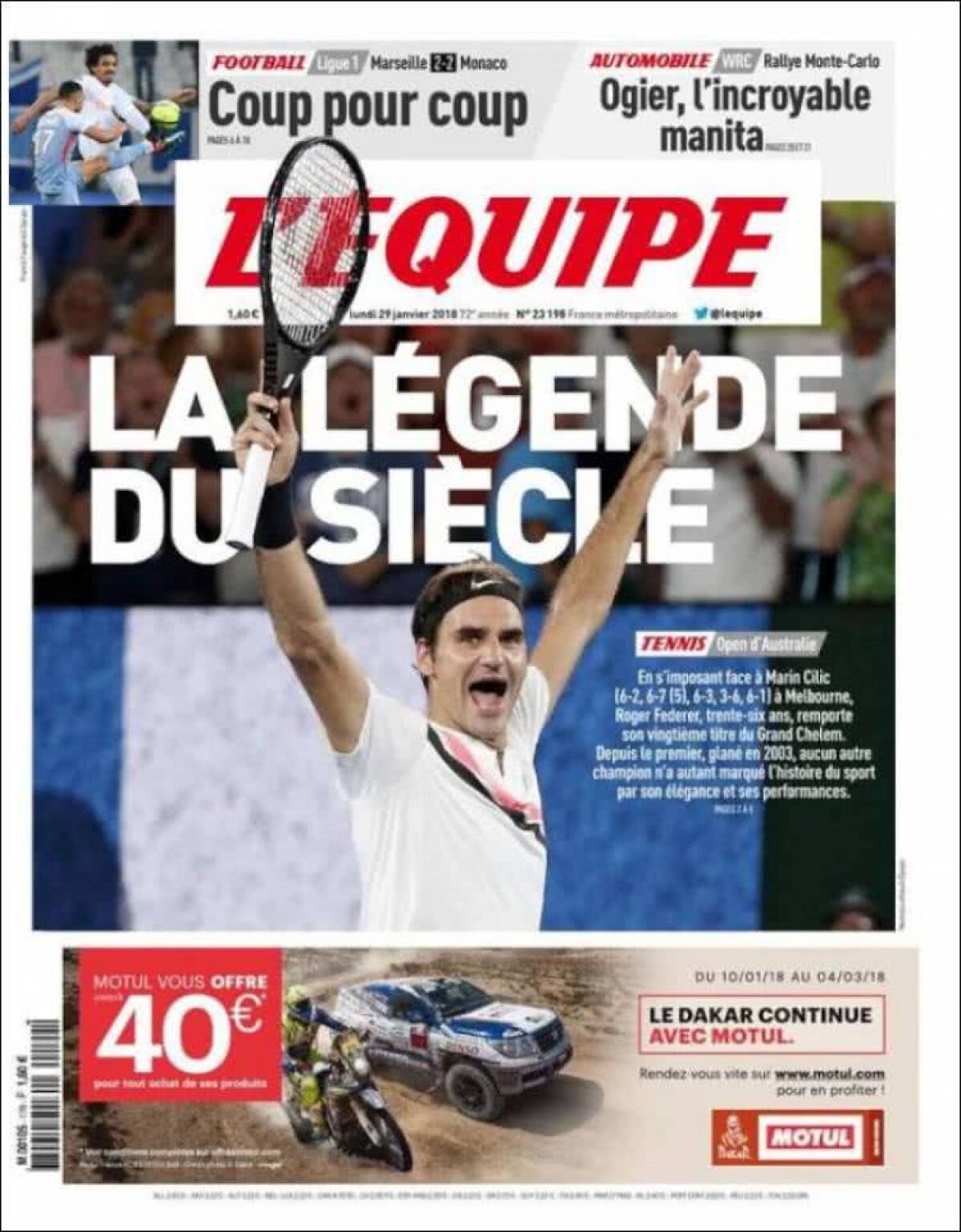 Ce scriu azi ziarele de sport din lume (29 ianuarie 2018)