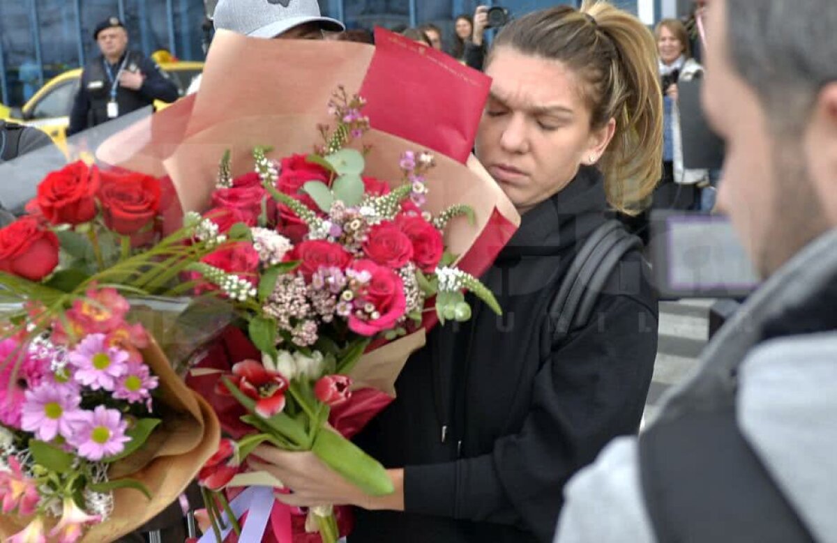 FOTO Simona Halep a revenit în România după Australian Open fără chef de vorbă: "Trei întrebări și plec!"