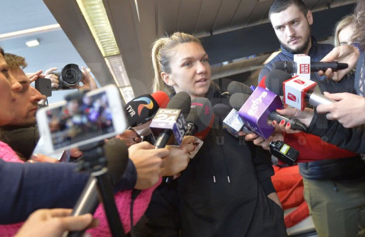 FOTO Simona Halep a revenit în România după Australian Open fără chef de vorbă: "Trei întrebări și plec!"