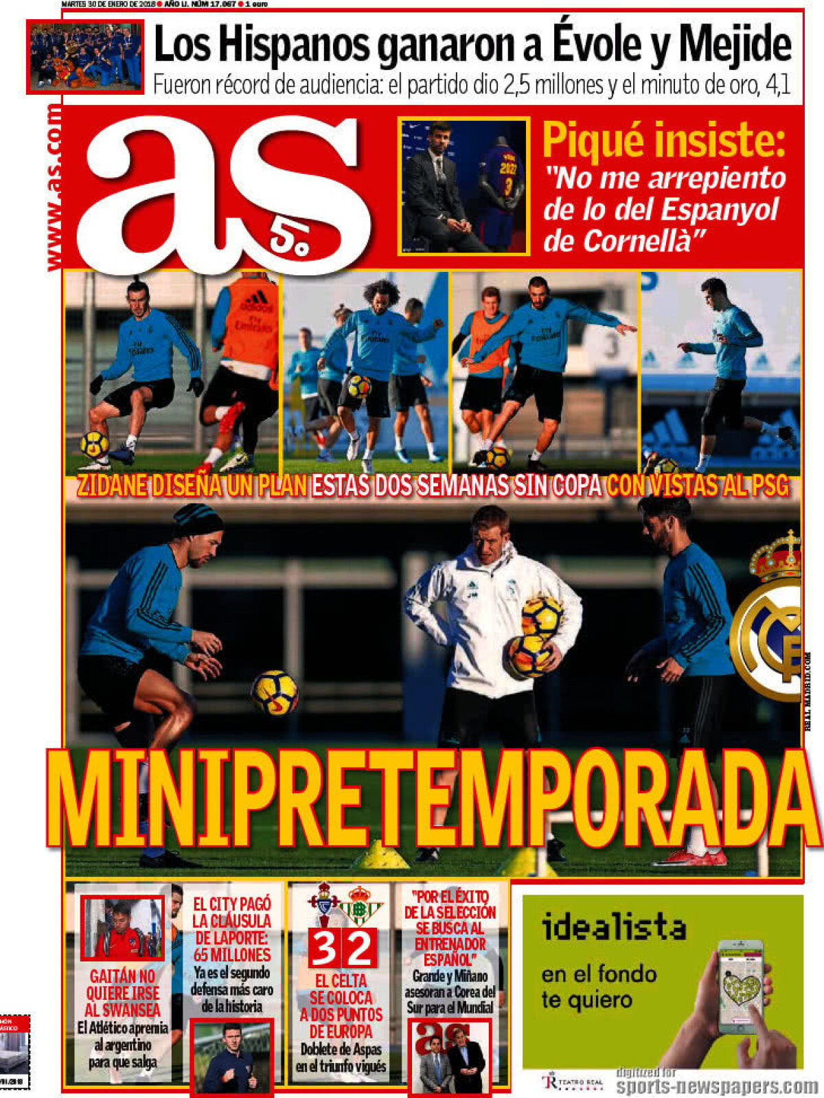 Ce scriu azi ziarele de sport din lume (30 ianuarie 2018)