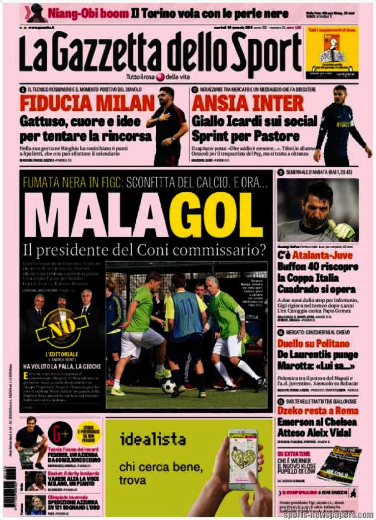 Ce scriu azi ziarele de sport din lume (30 ianuarie 2018)