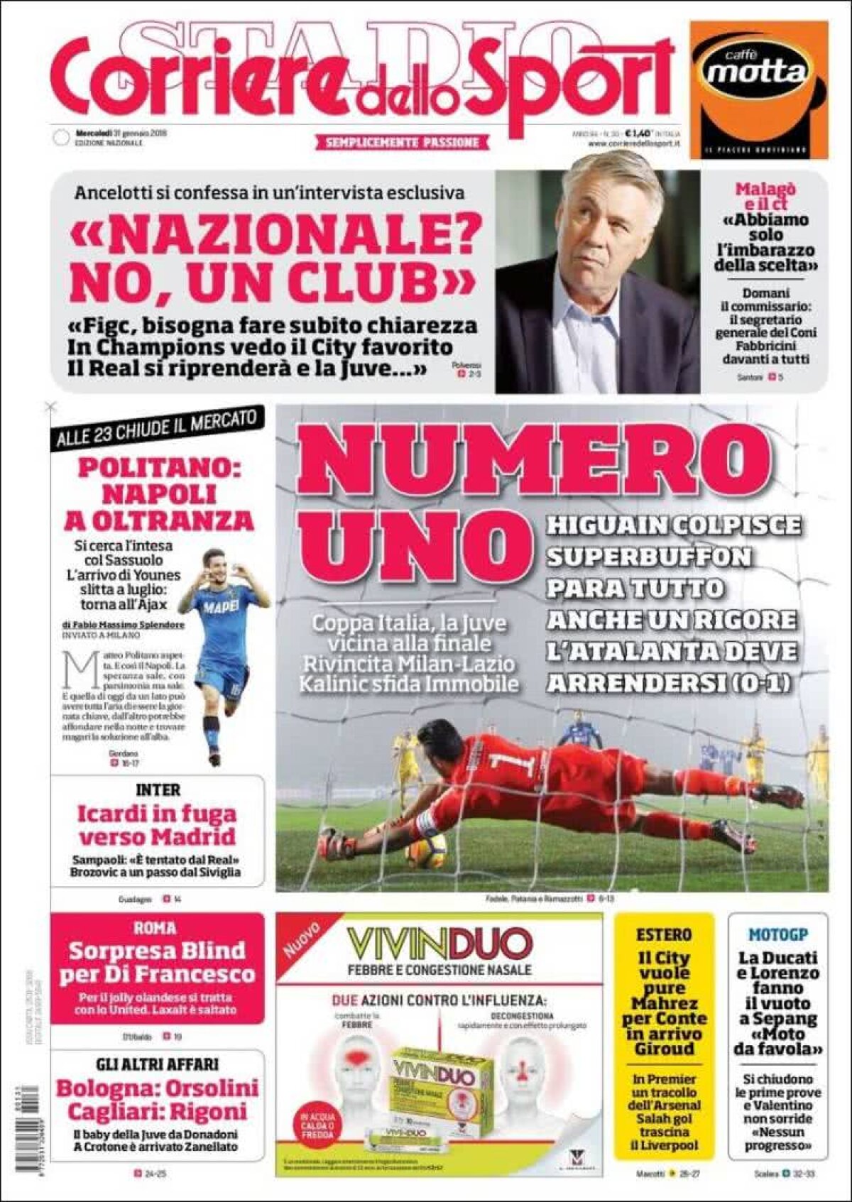 Ce scriu azi ziarele de sport din lume (31 ianuarie 2018)