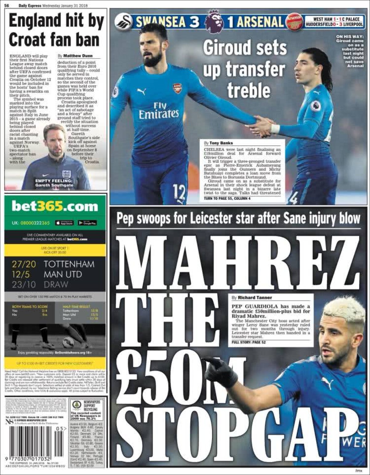 Ce scriu azi ziarele de sport din lume (31 ianuarie 2018)