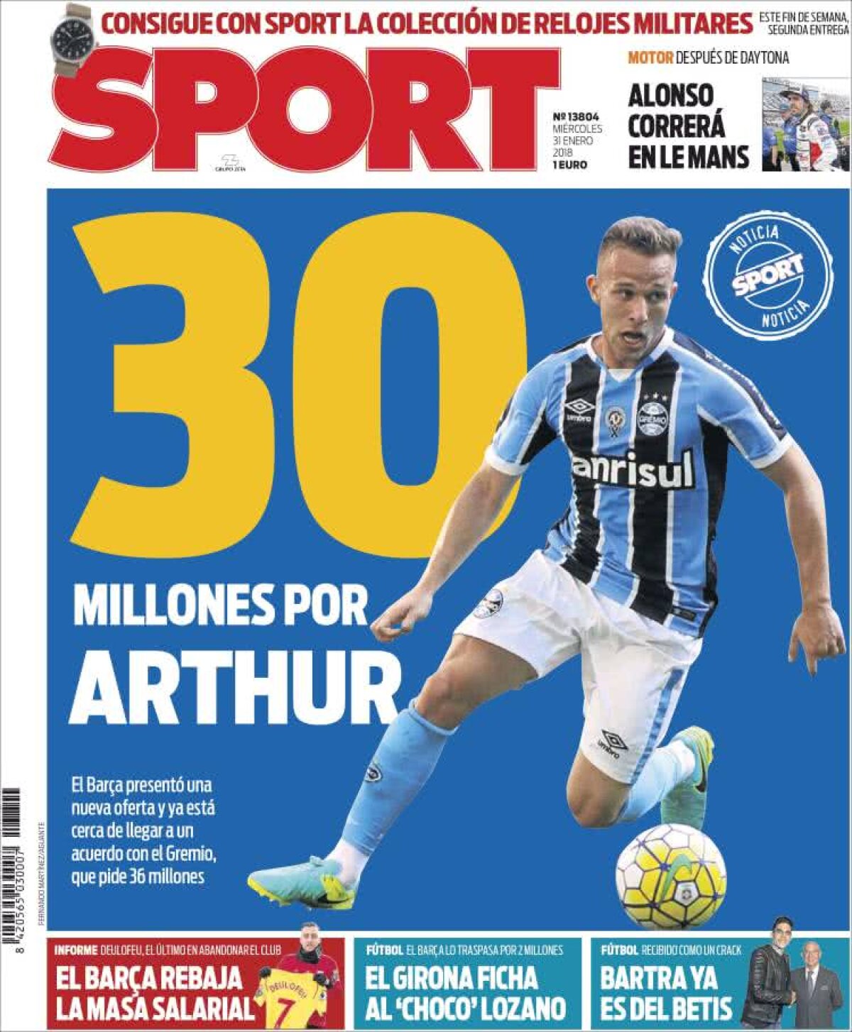 Ce scriu azi ziarele de sport din lume (31 ianuarie 2018)