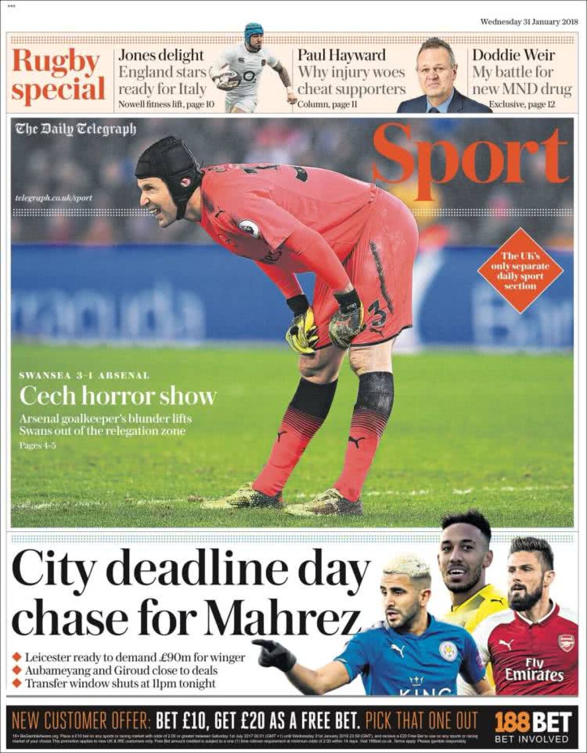 Ce scriu azi ziarele de sport din lume (31 ianuarie 2018)