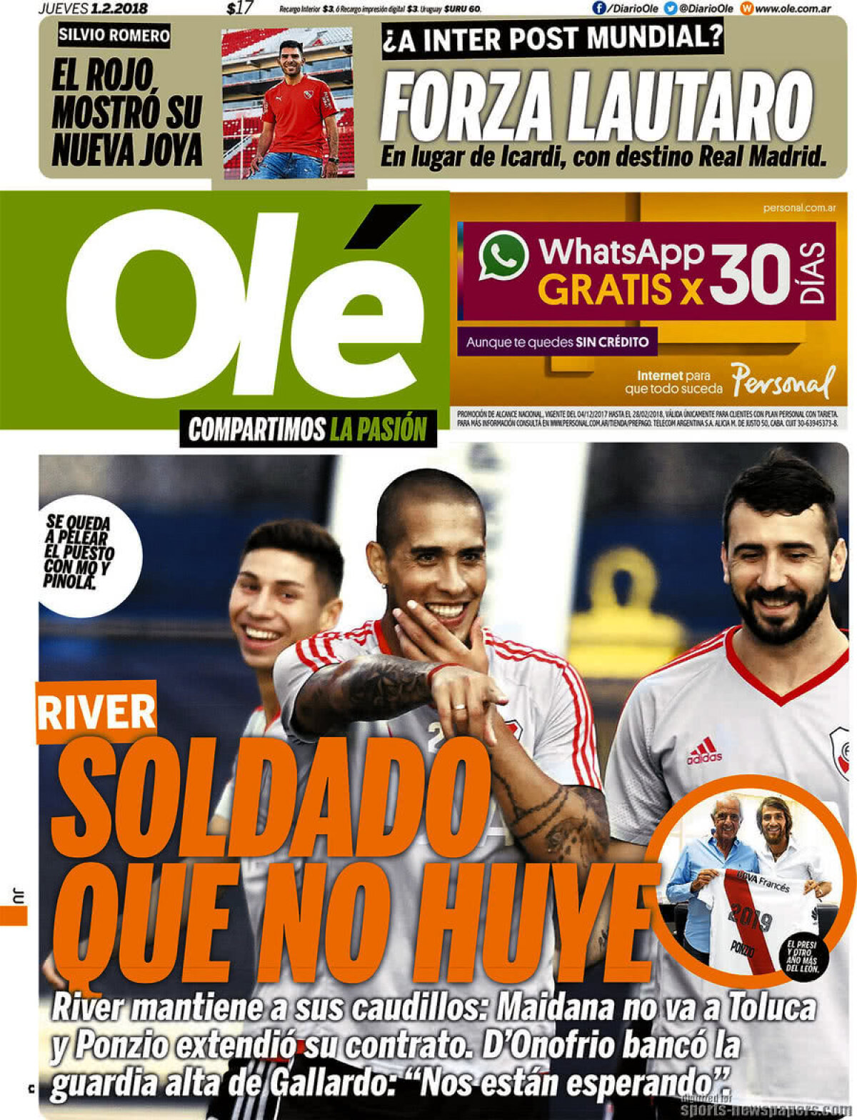 Ce scriu azi ziarele de sport din lume (1 februarie 2018)