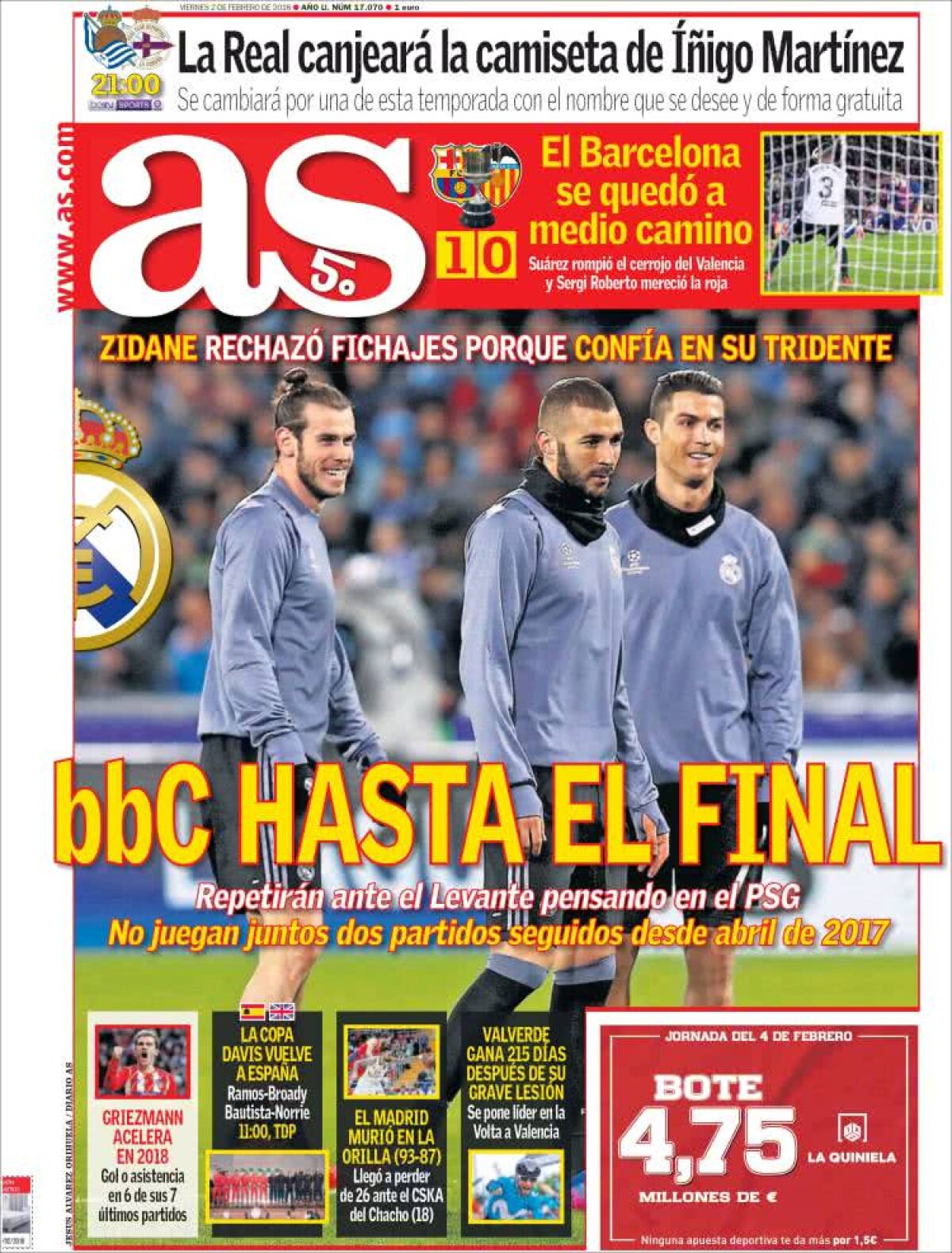 Ce scriu azi ziarele de sport din lume (2 februarie 2018)