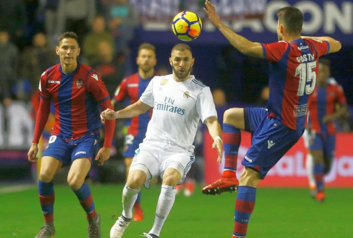 VIDEO + FOTO Continuă degringolada: Real Madrid s-a încurcat pe terenul lui Levante! Final horror pentru echipa lui Zidane