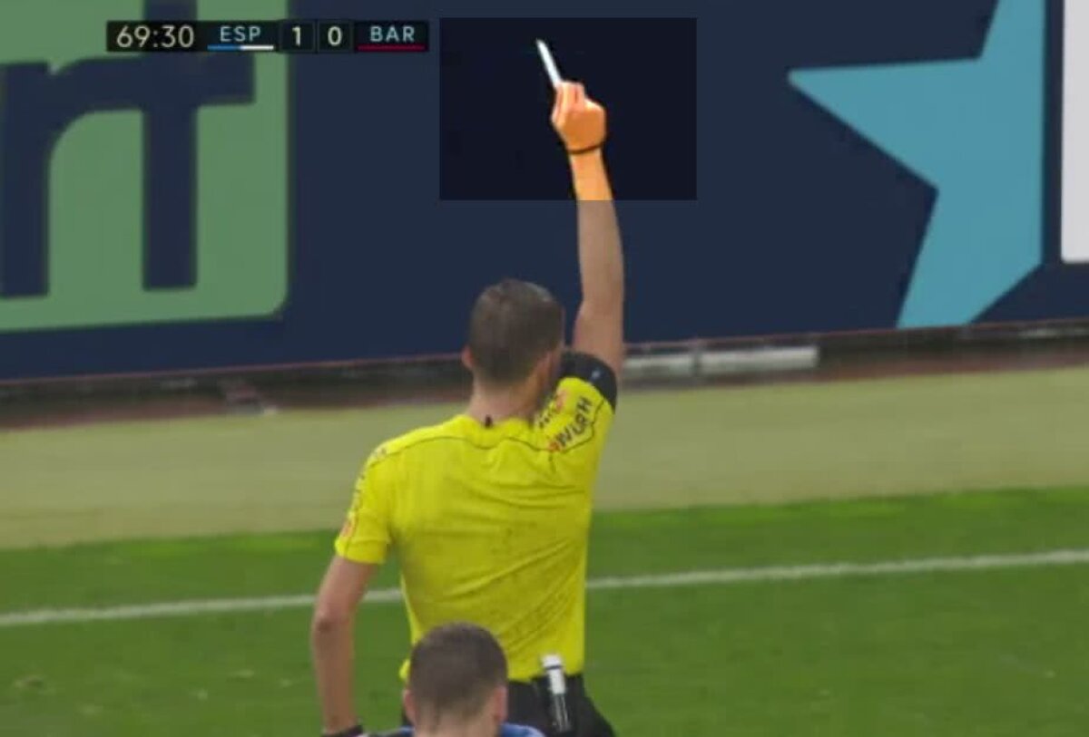 VIDEO + FOTO Barcelona, pas greșit în derby-ul Cataloniei » Cartonaș alb arătat de arbitrul întâlnirii :) 