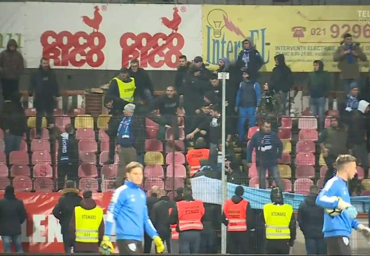 DINAMO - CS U CRAIOVA / VIDEO + FOTO Bătaie în tribune înaintea meciului » Jandarmii au intervenit rapid 