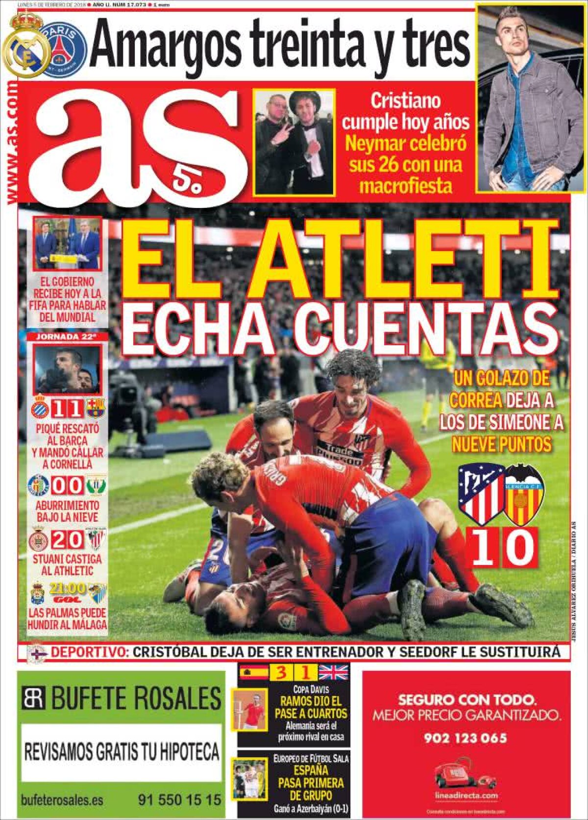 Ce scriu azi ziarele de sport din lume (5 februarie 2018)