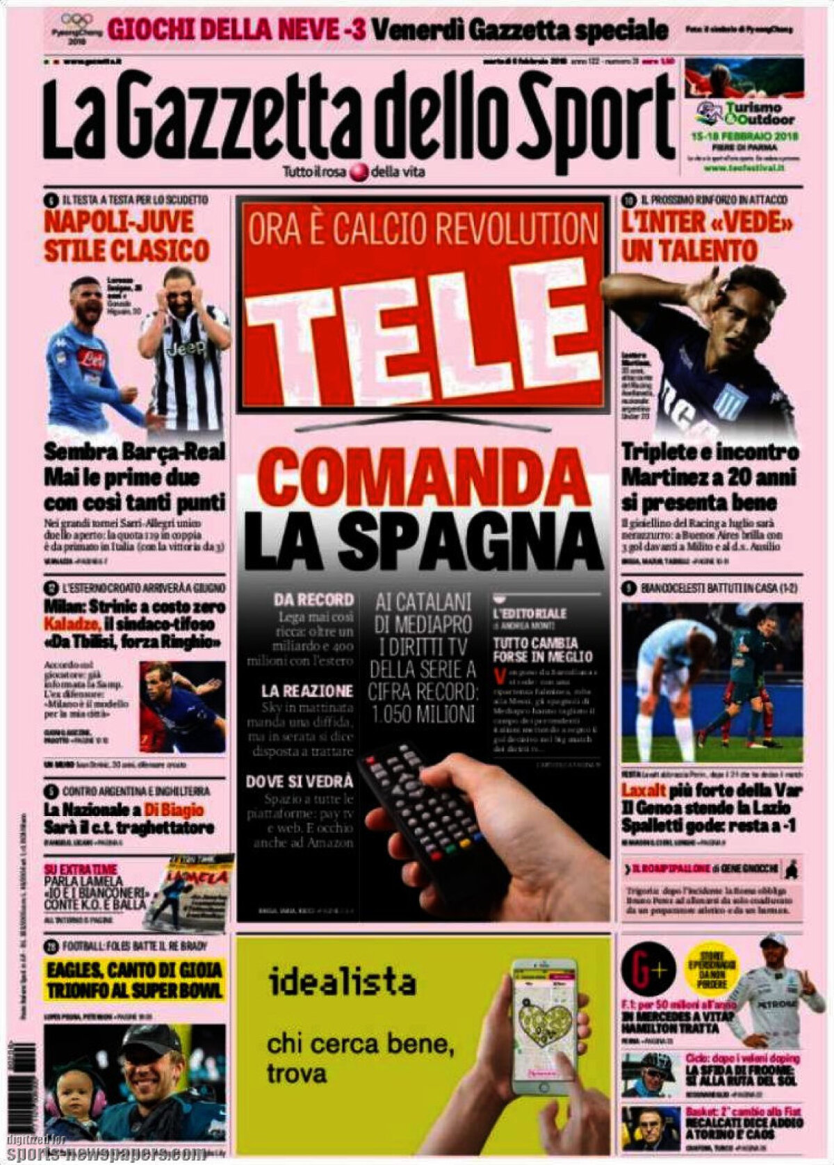 Ce scriu azi ziarele de sport din lume (6 februarie 2018)