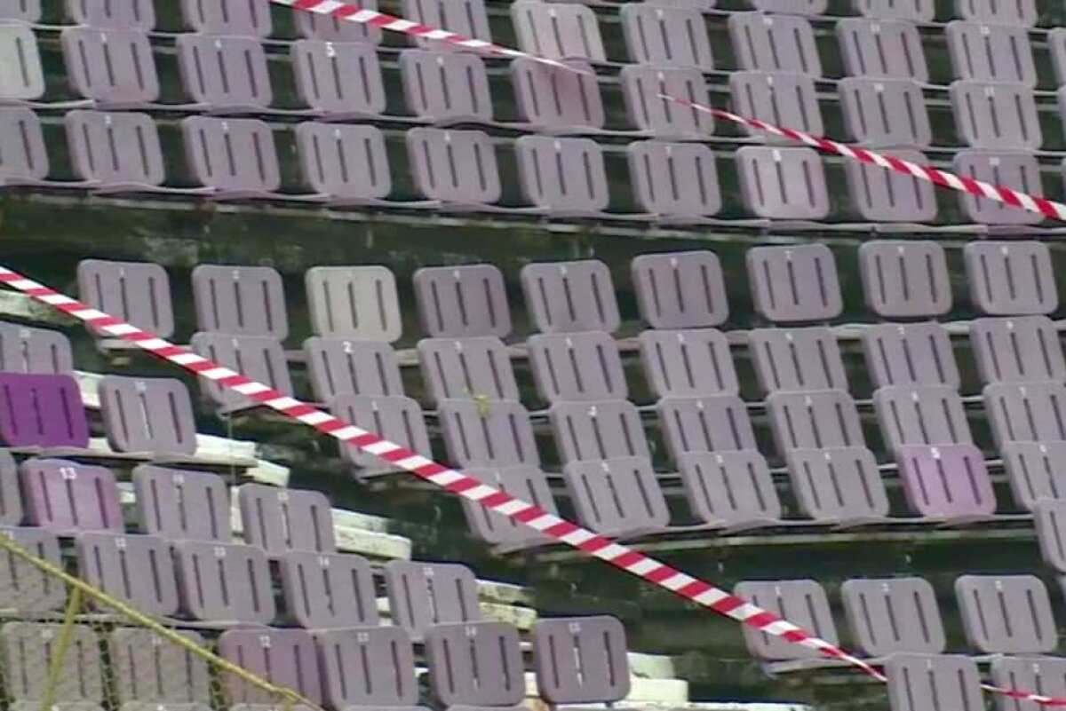 FOTO Atenție, pericol! Un stadion din Liga 1 a ajuns într-o stare deplorabilă  » O zonă a arenei nu mai e accesibilă!