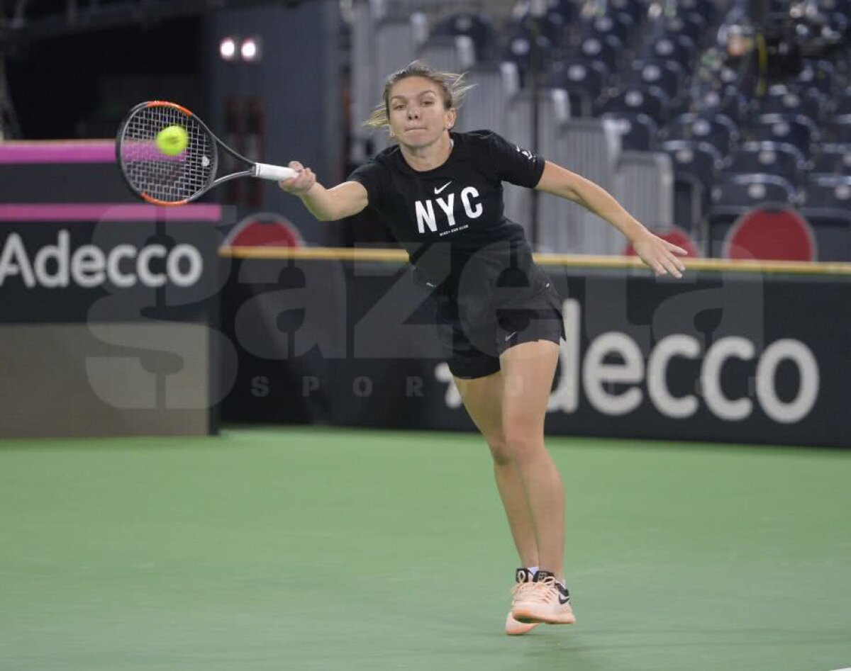SIMONA HALEP // VIDEO+FOTO Doar Nike și doar zâmbete! Halep s-a antrenat la Cluj într-o dispoziție de zile mari