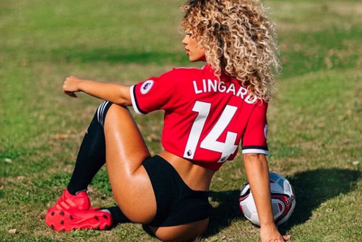 GALERIE FOTO Cea mai provocatoare telespectatoare » Iubita unui jucător de la Manchester United a urmărit meciul cu Newcastle aproape dezbrăcată