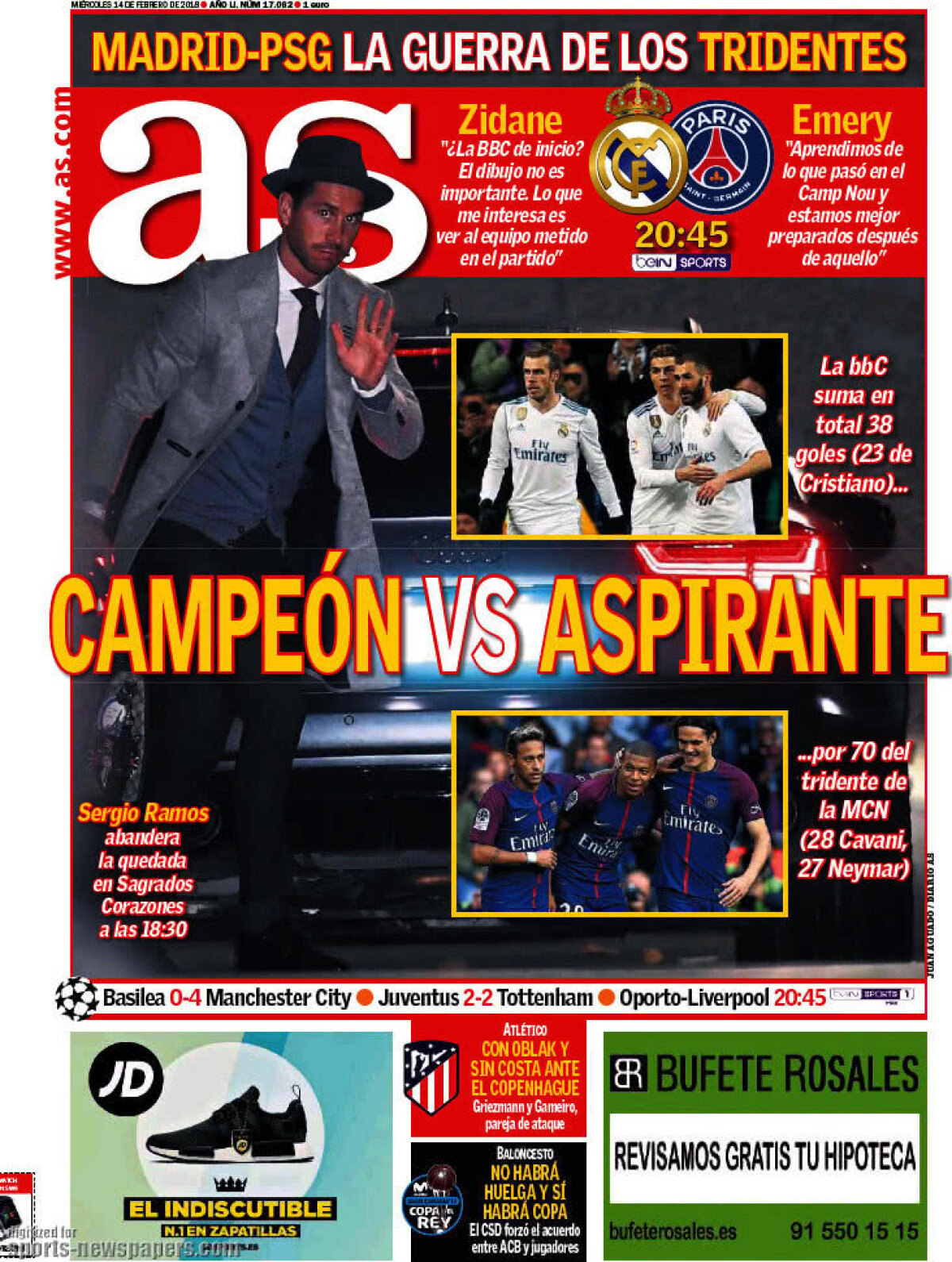 Ce scriu azi ziarele de sport din lume (14 februarie 2018)