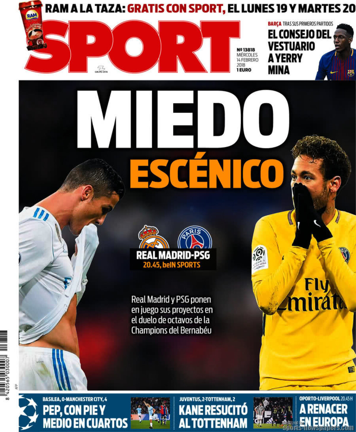 Ce scriu azi ziarele de sport din lume (14 februarie 2018)