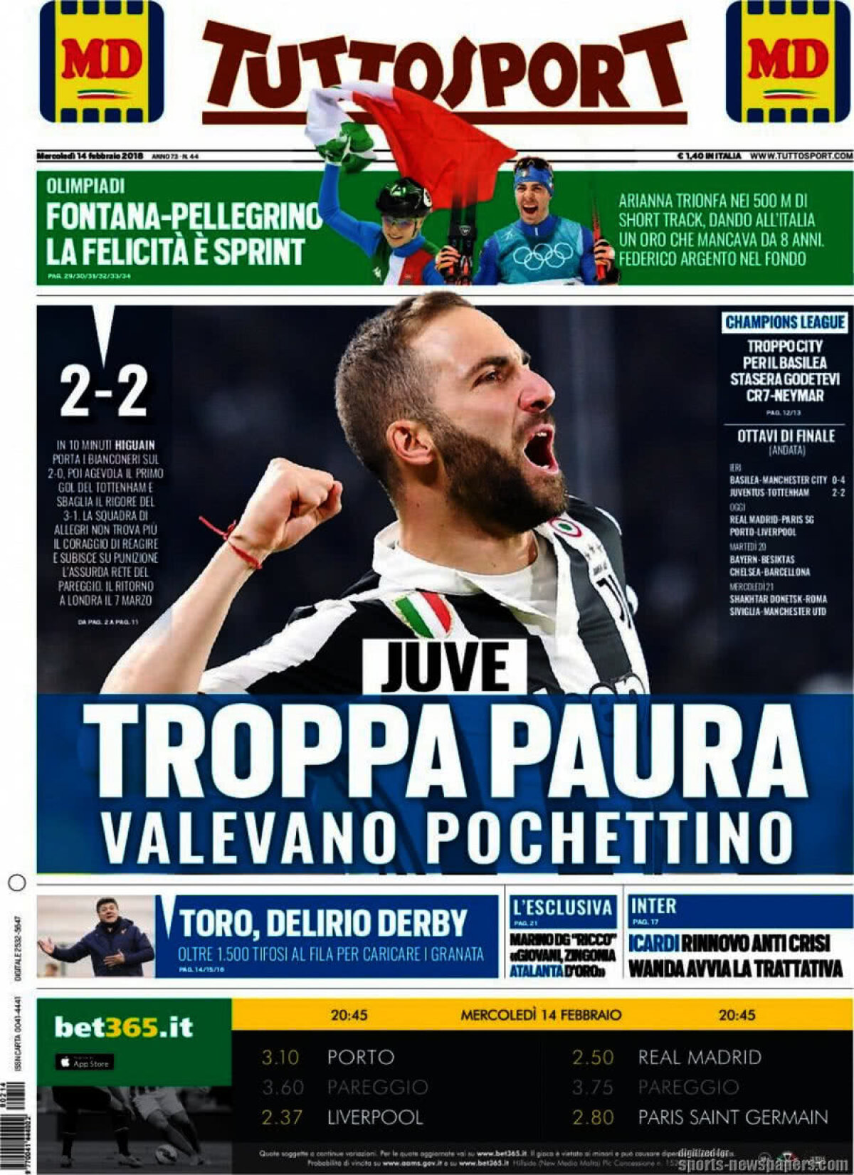 Ce scriu azi ziarele de sport din lume (14 februarie 2018)