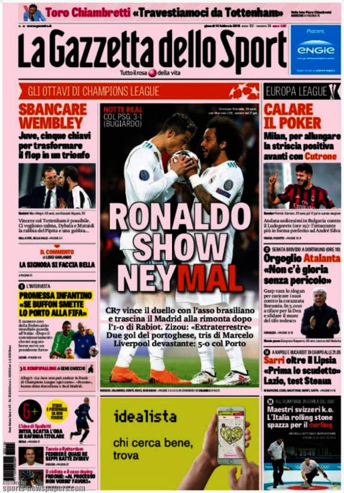 Ce scriu azi ziarele de sport din lume (15 februarie 2018)