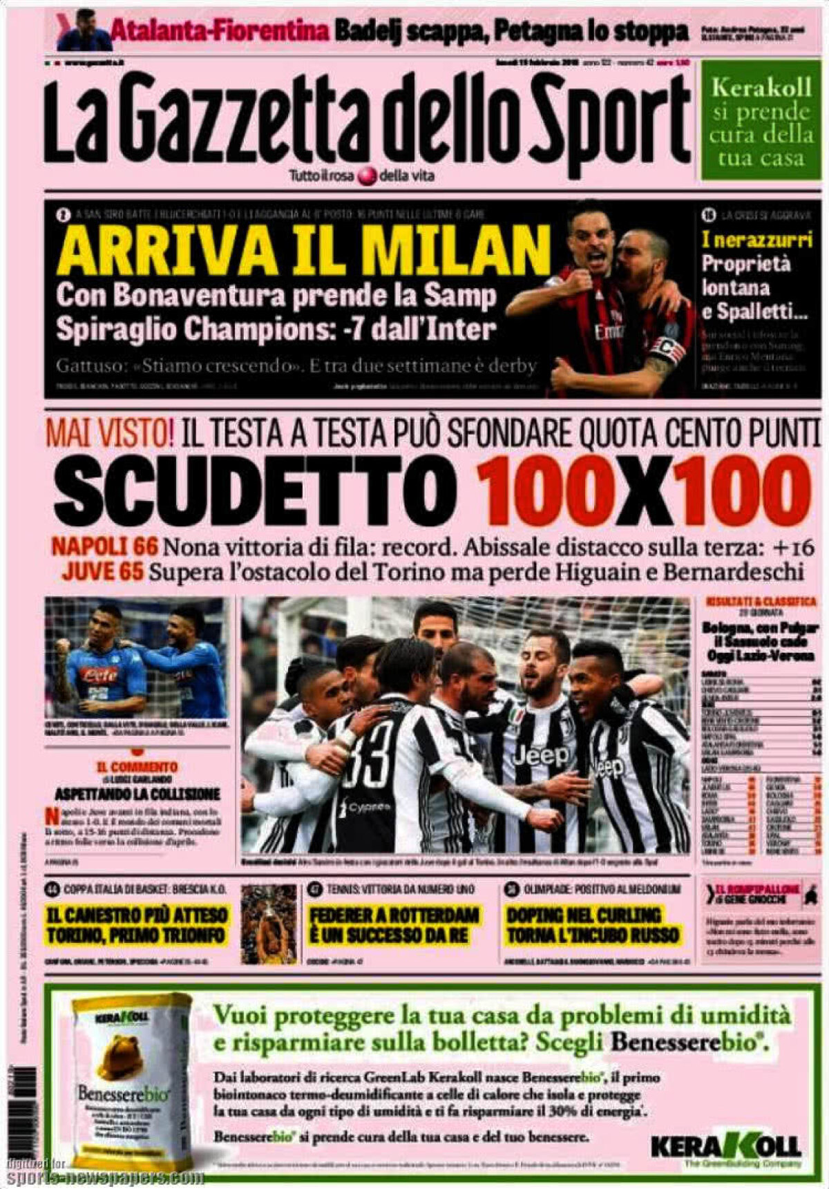 Ce scriu azi ziarele de sport din lume (19 februarie 2018)